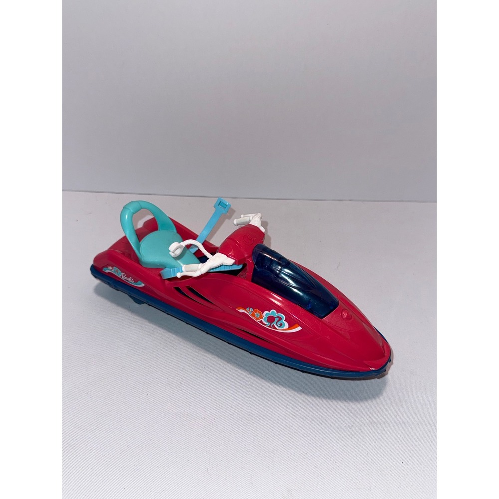 Mattel Barbie‎ Jet Ski Pink Teal Personal Watercraft Toy Vehicle with Decals